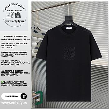Loewe Black T-Shirt with Subtle Logo Emblem