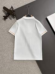 Hermès Paris White Polo Shirt with Orange Zipper and Logo Patch - 3