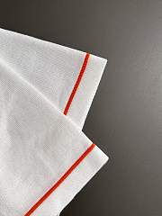 Hermès Paris White Polo Shirt with Orange Zipper and Logo Patch - 2