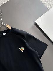 Black Minimalist GUCCI-Inspired T-Shirt with Triangle Chest Logo - 6