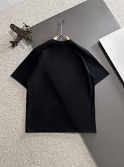 Black Minimalist GUCCI-Inspired T-Shirt with Triangle Chest Logo - 3