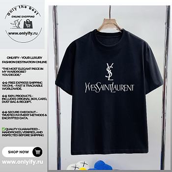 Yves Saint Laurent Logo Black T-Shirt – YSL-Inspired Design