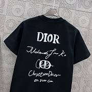 Black Dior-Inspired T-Shirt with Signature Back Print - 6