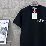 Black Dior-Inspired T-Shirt with Signature Back Print - 4