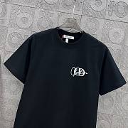 Black Dior-Inspired T-Shirt with Signature Back Print - 5