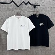 Black Dior-Inspired T-Shirt with Signature Back Print - 2