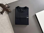 Dior Minimalist Logo Stitch Black T-Shirt - 5