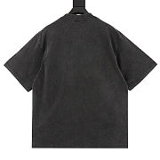 Balenciaga Double B Logo Washed Black T-Shirt - 6