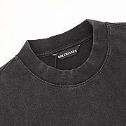 Balenciaga Double B Logo Washed Black T-Shirt - 4