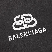 Balenciaga Double B Logo Washed Black T-Shirt - 2
