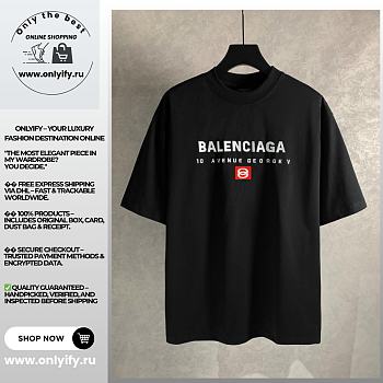Balenciaga 10 Avenue George V Black T-Shirt