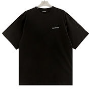 Black Balenciaga-Inspired T-Shirt with Bold Back Logo - 6