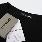 Black Balenciaga-Inspired T-Shirt with Bold Back Logo - 3