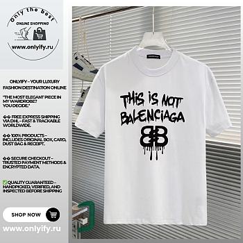 White Balenciaga-Inspired “This is Not Balenciaga” Graphic T-Shirt
