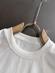 Burberry White Embossed Equestrian Knight T-Shirt - 5