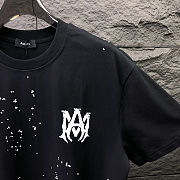 AMIRI Paint-Splatter Logo T-Shirt – Black & White - 5