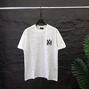 AMIRI Paint-Splatter Logo T-Shirt – Black & White - 4