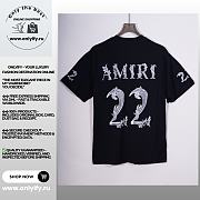 AMIRI Gothic “22” Embellished T-Shirt – Black - 1