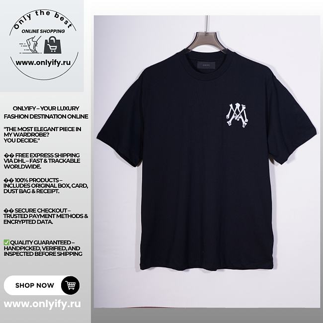 AMIRI Bone Logo Graphic T-Shirt – Black - 1