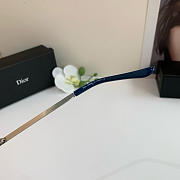 Christian Dior Crystal Studded Brow Bar Sunglasses – Silver & Blue Gradient - 6