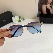 Christian Dior Crystal Studded Brow Bar Sunglasses – Silver & Blue Gradient - 2