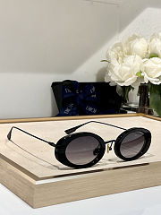 Christian Dior Signature Oval Sunglasses – Black Frame with Gradient Lenses - 1
