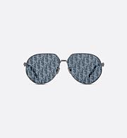 DiorSignature B1U Monogram Aviator Sunglasses – Gunmetal Blue - 4