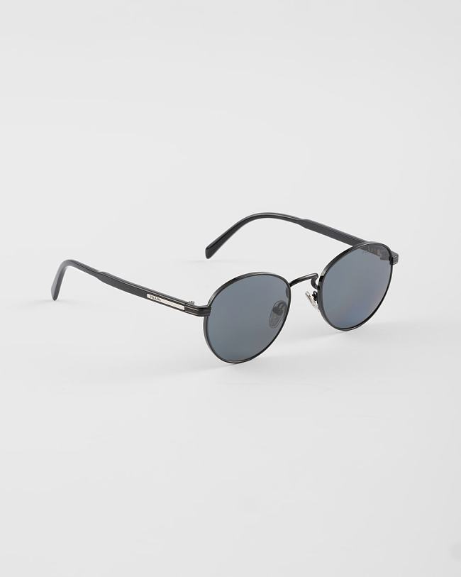 PRADA Round Metal Frame Sunglasses – Minimalist Luxury Edition - 1
