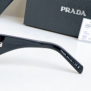 PRADA Black Oversized Rectangular Sunglasses - 6