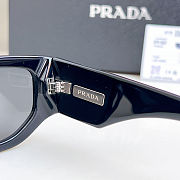 PRADA Black Oversized Rectangular Sunglasses - 5