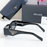 PRADA Black Oversized Rectangular Sunglasses - 4