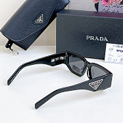 PRADA Black Oversized Rectangular Sunglasses - 2