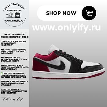 Air Jordan 1 Low SE “Velvet Black Toe” (Style Code: FZ3242‑001)