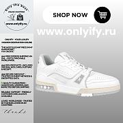 Louis Vuitton Trainer Sneaker “White/Orange” 1A8WAX - 1