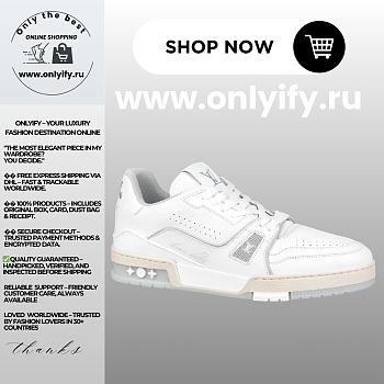 Louis Vuitton Trainer Sneaker “White/Orange” 1A8WAX