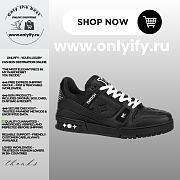 Louis Vuitton Trainer Sneaker “Triple Black” 1AAREY - 1