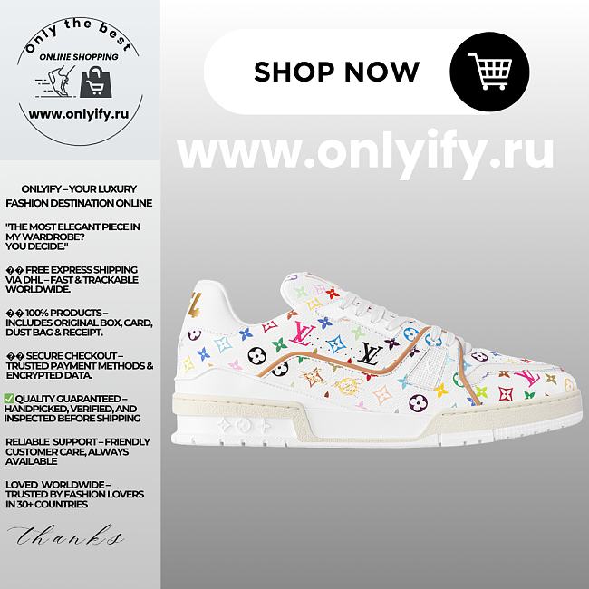 Louis Vuitton Trainer Sneaker “Multicolor Monogram” 1AHEKG - 1