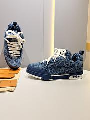 Louis Vuitton Trainer Sneaker “Frayed Denim Blue” 1ACVJ8 - 4