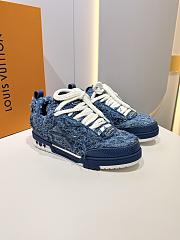 Louis Vuitton Trainer Sneaker “Frayed Denim Blue” 1ACVJ8 - 6