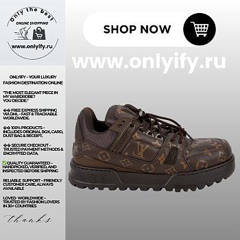Louis Vuitton Trainer Sneaker “Chocolate Monogram” 1AD7DT