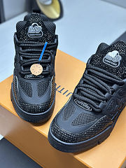 Louis Vuitton Trainer Sneaker “Black Rhinestone Mesh” 1ADHHE - 5