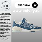Louis Vuitton Trainer Sneaker “Blue Denim Monogram” 1ADHHW - 1