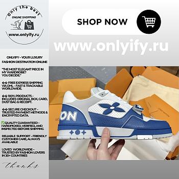 Louis Vuitton Trainer Sneaker “Blue/White” 1AHTBP
