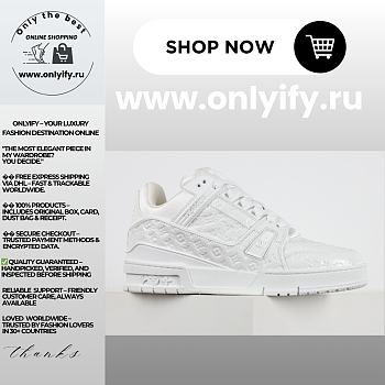 Louis Vuitton Trainer Sneaker “Triple White” 1AHT81