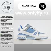 Louis Vuitton Trainer Sneaker “Blue/Grey” 1AHTID - 1