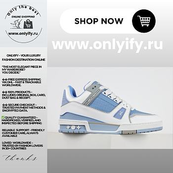 Louis Vuitton Trainer Sneaker “Blue/Grey” 1AHTID