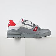 Louis Vuitton Trainer Sneaker “Grey/Red” 1AHTID - 4