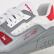 Louis Vuitton Trainer Sneaker “Grey/Red” 1AHTID - 2