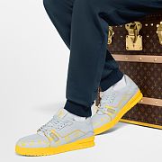 Louis Vuitton Trainer Sneaker “Grey/Yellow” 1AHTPP - 3