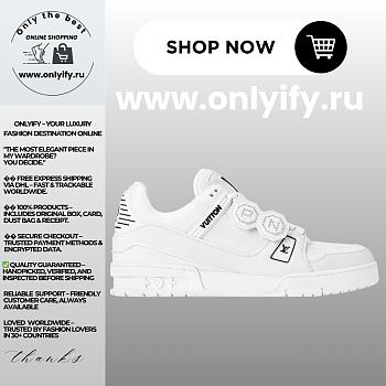 Louis Vuitton Trainer Sneaker “White Patch Crystal” 1AIKR9
